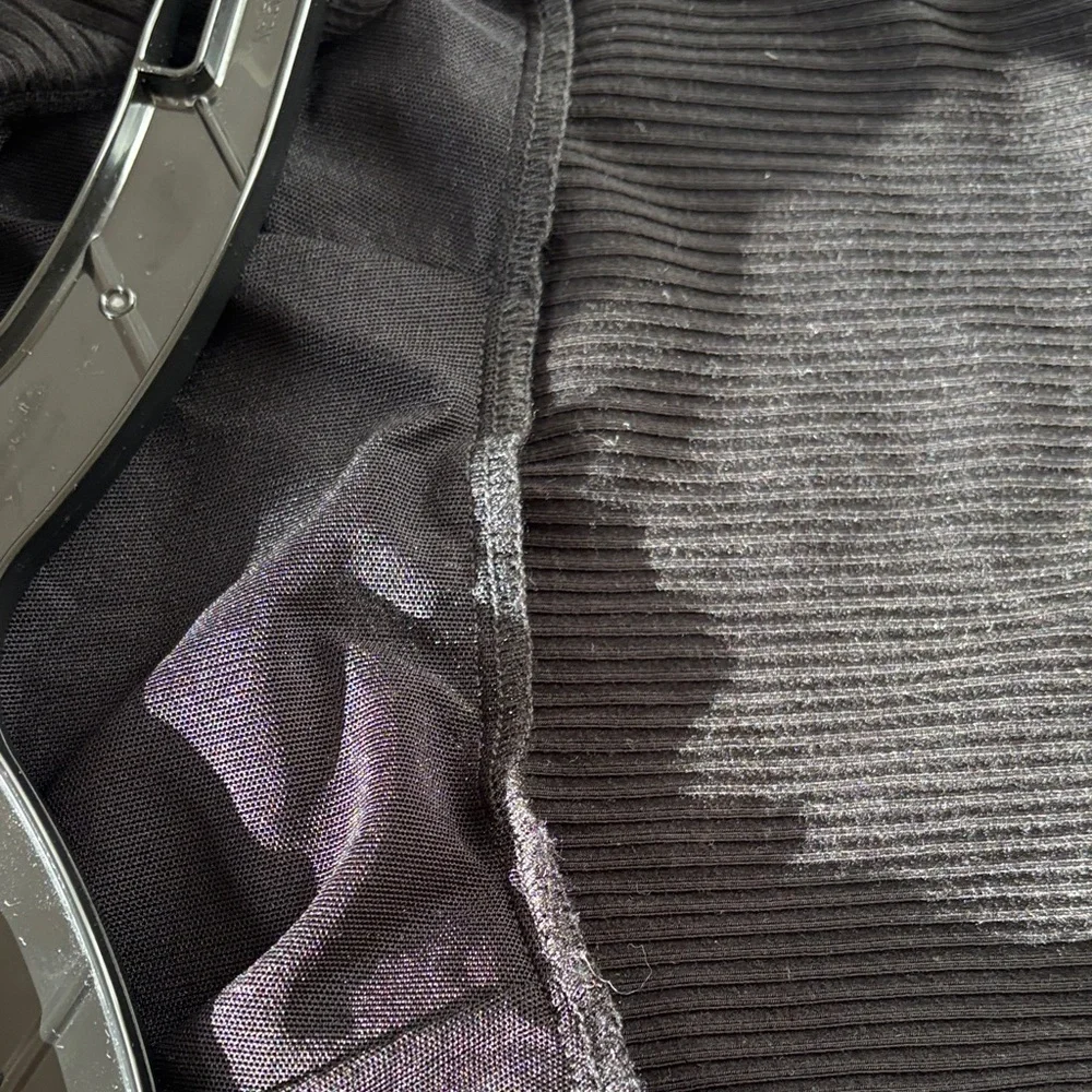 Angie Bauer S Black Ribbed Bodysuit - Picture 9 of 11